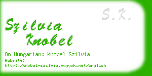 szilvia knobel business card
